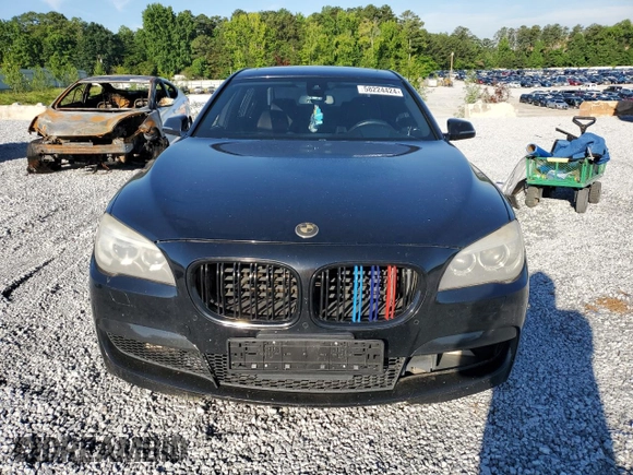 2013 BMW 7 Series 750Li with VIN WBAYE8C53DDE22191, listed as a Copart auction lot 58224424 with 176,297 mi miles and Salvage title. Bid and sale history available at DreamBid. Image 5.