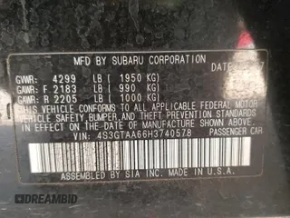 2017 Subaru Impreza с VIN 4S3GTAA66H3740578, выставлен на аукционе Copart как лот 88152315 с пробегом 94 352 миль миль и Списание • Salvage title. История ставок и продаж доступна на DreamBid. Изображение 13.