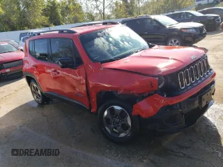 2017 Jeep Renegade Sport with VIN ZACCJBABXHPG38722, listed as a Copart auction lot 71112863 with 175,471 mi miles and Salvage title. Bid and sale history available at DreamBid. Image 4.