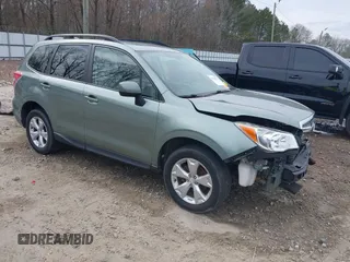2016 Subaru Forester 2.5i Premium with VIN JF2SJADC0GH563577, listed as a IAAI auction lot 41694381 with 92,837 mi miles. Bid and sale history available at carsss.com. Image 1.