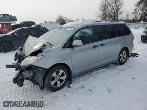 2016 Toyota Sienna L with VIN 5TDZK3DC5GS694814, listed as a Copart auction lot 44316025 with 149,886 mi miles and Salvage title. Bid and sale history available at DreamBid. Image 1.