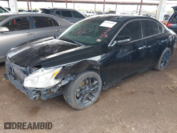 2014 Nissan Maxima S with VIN 1N4AA5AP9EC452289, listed as a IAAI auction lot 42422600 with 118,368 mi miles and . Bid and sale history available at DreamBid. Image 2.