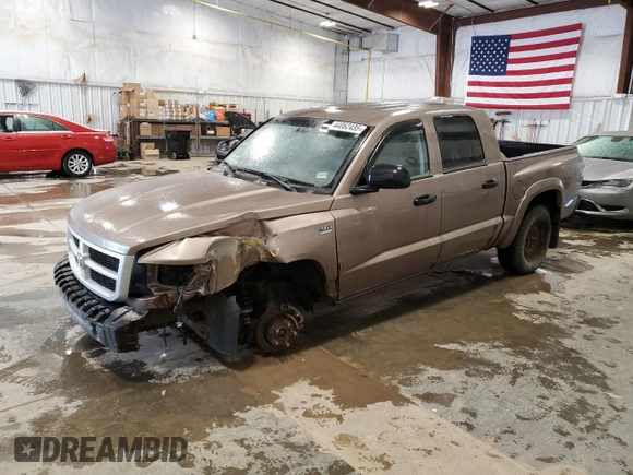 2010 Dodge Dakota SXT with VIN 1D7CW3GP2AS104212, listed as a Copart auction lot 44062435 with 203,233 mi miles and Clean Title. Bid and sale history available at carsss.com. Image 1.