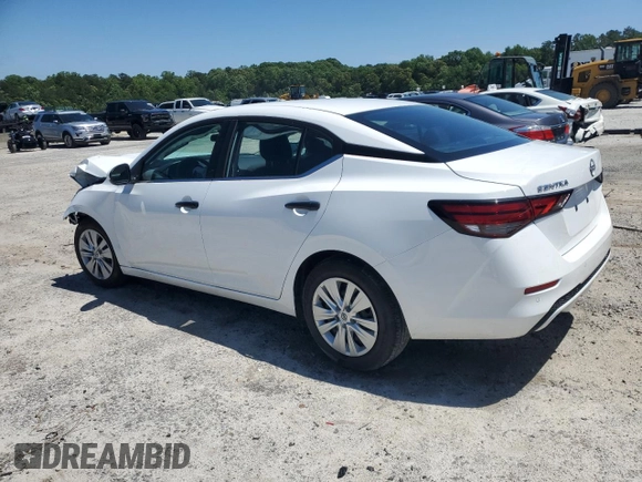 2025 Nissan Sentra S with VIN 3N1AB8BV1SY230678, listed as a Copart auction lot 58094955 with 11,700 mi miles and Salvage title. Bid and sale history available at DreamBid. Image 2.