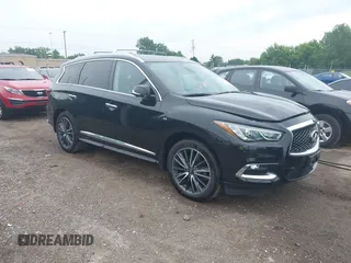 2019 Infiniti QX60 Luxe with VIN 5N1DL0MM7KC548659, listed as a IAAI auction lot 42689552 with 94,986 mi miles and . Bid and sale history available at DreamBid. Image 1.