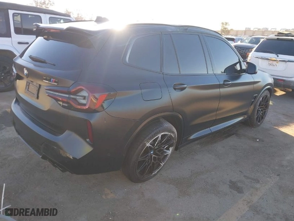 2024 BMW X3 M with VIN 5YM13EC03R9V14879, listed as a IAAI auction lot 41266018 with NaN miles. Bid and sale history available at carsss.com. Image 4.