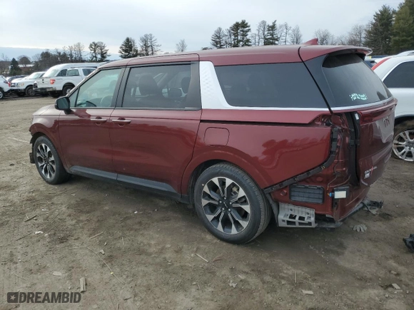 2023 Kia Carnival EX with VIN KNDNC5H31P6251982, listed as a Copart auction lot 43386625 with 28,969 mi miles and Salvage Title. Bid and sale history available at carsss.com. Image 2.