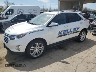 2019 Chevrolet Equinox Premier with VIN 2GNAXYEX1K6292389, listed as a Copart auction lot 54141325 with 118,457 mi miles and Salvage Title. Bid and sale history available at DreamBid. Image 1.