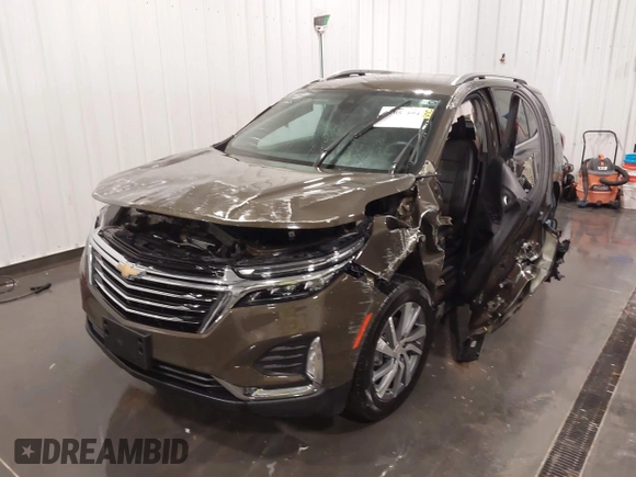 2023 Chevrolet Equinox Premier z VIN 3GNAXXEGXPL239686, wystawiony jako IAAI lot #42057594 z przebiegiem 22 727 mil mil oraz . Historia ofert i sprzedaży dostępna na DreamBid. Obrazek 6.