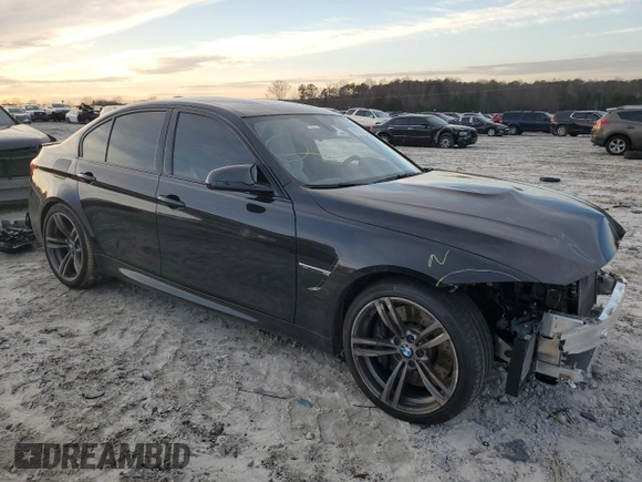 2018 BMW M3 with VIN WBS8M9C51J5J79567, listed as a Copart auction lot 81814643 with 33,364 mi miles. Bid and sale history available at carsss.com. Image 4.