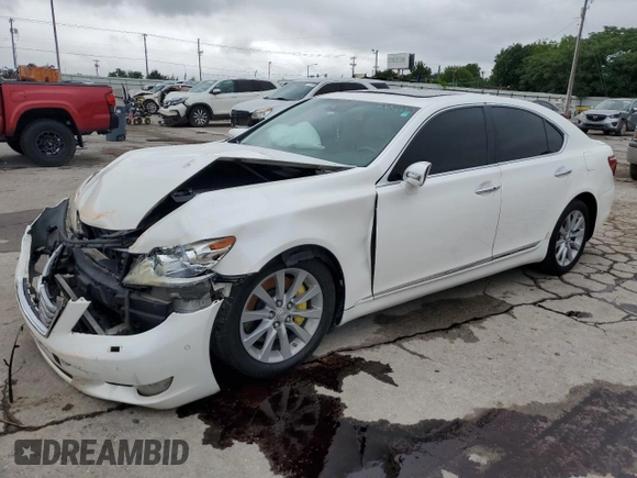 2012 Lexus LS 460 with VIN JTHCL5EFXC5013357, listed as a Copart auction lot 58386915 with 212,034 mi miles and Salvage title. Bid and sale history available at DreamBid. Image 1.