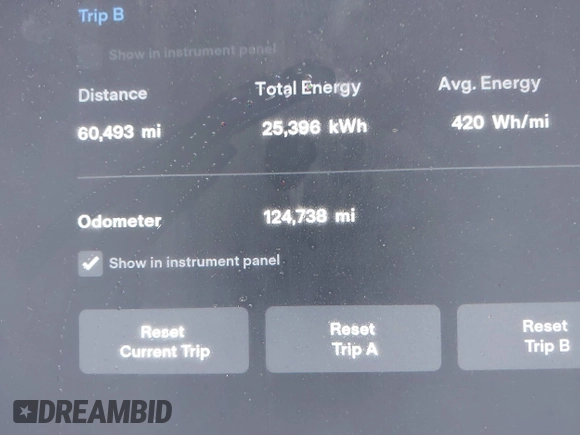 2016 Tesla Model S 90D with VIN 5YJSA1E44GF169960, listed as a IAAI auction lot 41523807 with 124,738 mi miles and . Bid and sale history available at DreamBid. Image 15.