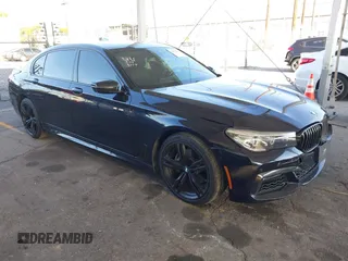 2019 BMW 7 Series 740i with VIN WBA7E2C58KB218419, listed as a IAAI auction lot 41831080 with 97,752 mi miles and . Bid and sale history available at DreamBid. Image 1.