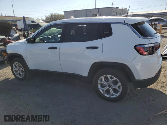 2025 Jeep Compass Sport with VIN 3C4NJDAN9ST508851, listed as a Copart auction lot 50844045 with 3,013 mi miles and Salvage title. Bid and sale history available at DreamBid. Image 2.
