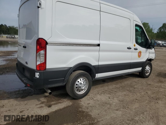 2023 Ford Transit Cargo with VIN 1FTBR2C84PKB15484, listed as a Copart auction lot 50737605 with 15,881 mi miles and Salvage title. Bid and sale history available at DreamBid. Image 3.