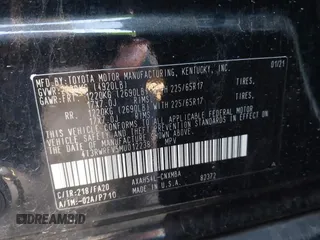 2021 Toyota RAV4 Hybrid XLE with VIN 4T3RWRFV5MU012238, listed as a IAAI auction lot 41943154 with 72,316 mi miles. Bid and sale history available at carsss.com. Image 9.