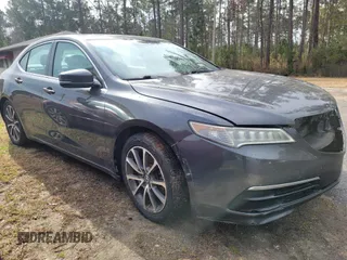 2015 Acura TLX V6 Tech with VIN 19UUB3F56FA007829, listed as a IAAI auction lot 41746939 with 158,244 mi miles. Bid and sale history available at carsss.com. Image 1.