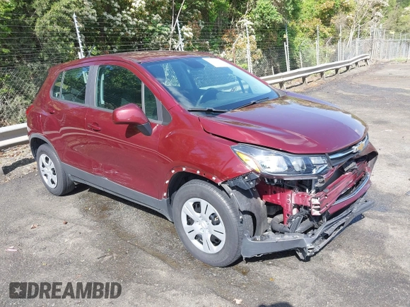 2017 Chevrolet Trax LS with VIN 3GNCJKSBXHL231417, listed as a IAAI auction lot 42032587 with 56,986 mi miles. Bid and sale history available at carsss.com. Image 1.