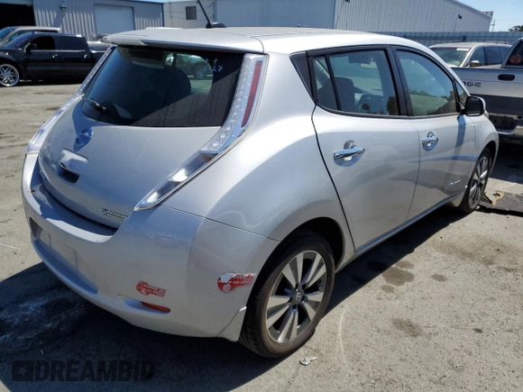 2017 Nissan LEAF SL with VIN 1N4BZ0CP8HC309870, listed as a Copart auction lot 57824983 with 49,123 mi miles. Bid and sale history available at carsss.com. Image 3.