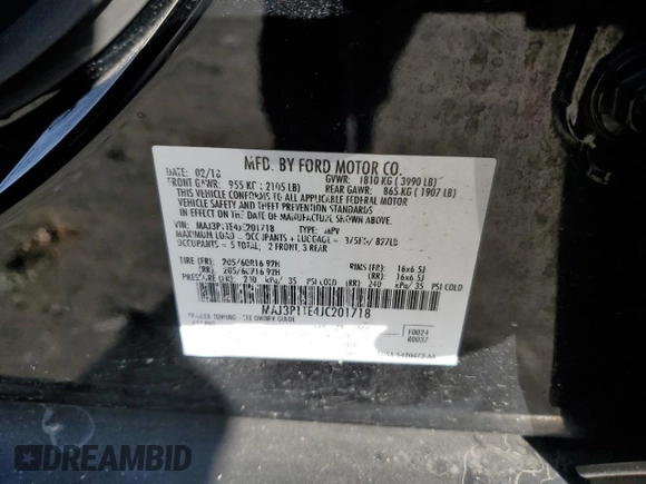 2018 Ford EcoSport SE with VIN MAJ3P1TE4JC201718, listed as a Copart auction lot 50917485 with 88,047 mi miles and Salvage Title. Bid and sale history available at DreamBid. Image 13.