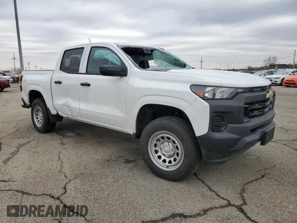 2024 Chevrolet Colorado 2WD Work Truck with VIN 1GCGSBEC8R1132891, listed as a Copart auction lot 46445545 with 3,588 mi miles and Salvage Title. Bid and sale history available at DreamBid. Image 4.