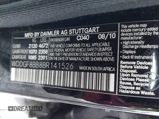 2011 Mercedes-Benz C 300 Sport z VIN WDDGF8BB8BR141526, wystawiony jako IAAI lot #42340242 z przebiegiem 105 699 mil mil oraz . Historia ofert i sprzedaży dostępna na DreamBid. Obrazek 9.