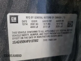 2015 Buick Regal z VIN 2G4GV5EK4F9197062, wystawiony jako Copart lot #44423315 z przebiegiem 166 964 mil mil oraz Szkoda całkowita • Salvage title. Historia ofert i sprzedaży dostępna na DreamBid. Obrazek 12.