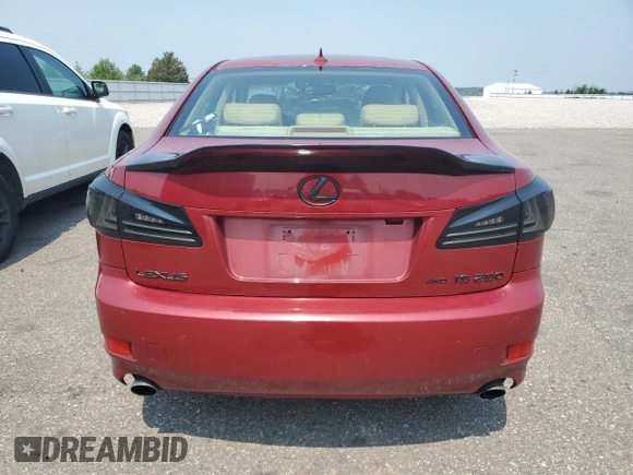 2008 Lexus IS 250 with VIN JTHCK262882027649, listed as a Copart auction lot 60281105 with 160,383 mi miles and Salvage title. Bid and sale history available at DreamBid. Image 6.
