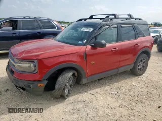 2021 Ford Bronco Sport Badlands z VIN 3FMCR9D96MRB05966, wystawiony jako Copart lot #58870785 z przebiegiem Nie podano mil oraz Tytuł czysty. Historia ofert i sprzedaży dostępna na DreamBid. Obrazek 1.