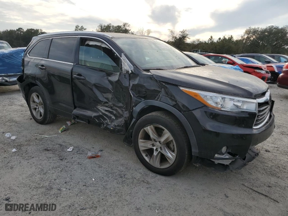 2014 Toyota Highlander Limited with VIN 5TDDKRFH1ES071466, listed as a Copart auction lot 43516295 with 121,391 mi miles and Salvage Title. Bid and sale history available at carsss.com. Image 4.