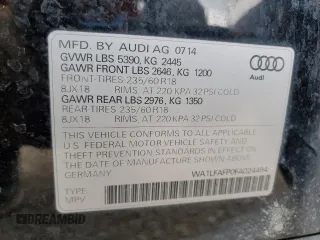 2015 Audi Q5 Premium Plus with VIN WA1LFAFP0FA024494, listed as a Copart auction lot 60639545 with 89,689 mi miles and Salvage title. Bid and sale history available at DreamBid. Image 13.