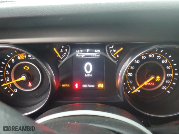 2018 Jeep Wrangler Unlimited Sport S with VIN 1C4HJXDN8JW293224, listed as a Copart auction lot 43574685 with 50,873 mi miles and Salvage Title. Bid and sale history available at carsss.com. Image 9.