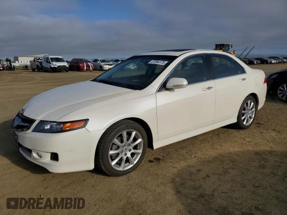 2006 Acura TSX with VIN JH4CL96826C036817, listed as a Copart auction lot 57084175 with 80,646 mi miles and Salvage title. Bid and sale history available at DreamBid. Image 1.