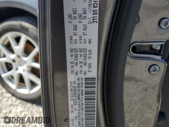 2015 Dodge Journey SXT with VIN 3C4PDCBG2FT632296, listed as a Copart auction lot 50187605 with 80,543 mi miles and Non Repairable. Bid and sale history available at carsss.com. Image 14.