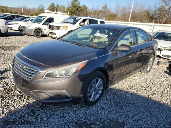 2016 Hyundai Sonata 2.4L SE with VIN 5NPE24AF4GH374828, listed as a Copart auction lot 41791045 with 107,136 mi miles and Salvage Title. Bid and sale history available at carsss.com. Image 1.