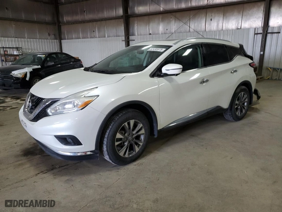 2017 Nissan Murano SL with VIN 5N1AZ2MH6HN194517, listed as a Copart auction lot 52495975 with 78,046 mi miles and Salvage Title. Bid and sale history available at carsss.com. Image 1.