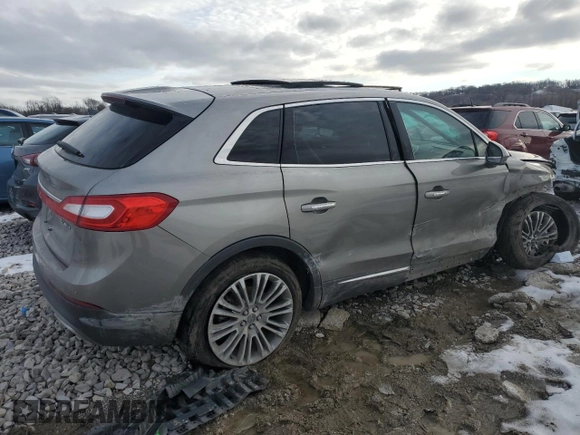 2016 Lincoln MKX Reserve with VIN 2LMTJ6LP2GBL33489, listed as a Copart auction lot 87296904 with Not Provided miles and Salvage Title. Bid and sale history available at carsss.com. Image 3.