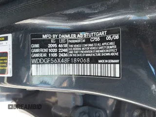2008 Mercedes-Benz C 350 Sport with VIN WDDGF56X48F189068, listed as a IAAI auction lot 42819231 with 213,779 mi miles and . Bid and sale history available at DreamBid. Image 9.