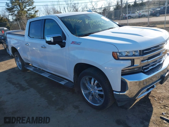 2020 Chevrolet Silverado 1500 LTZ with VIN 1GCUYGEDXLZ177976, listed as a IAAI auction lot 41621399 with 129,578 mi miles and . Bid and sale history available at DreamBid. Image 1.