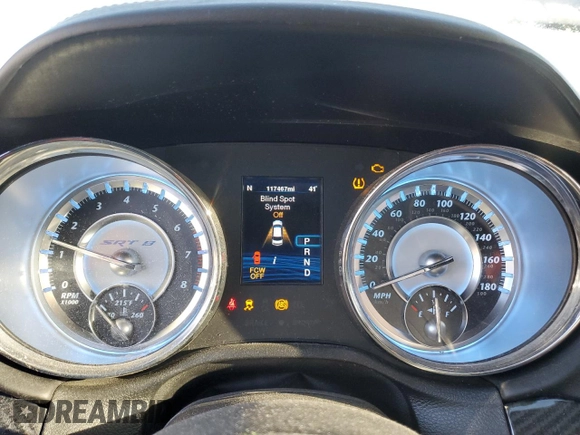 2012 Chrysler 300 SRT8 with VIN 2C3CCAFJ0CH801896, listed as a Copart auction lot 46991275 with 117,467 mi miles and Salvage Title. Bid and sale history available at carsss.com. Image 9.