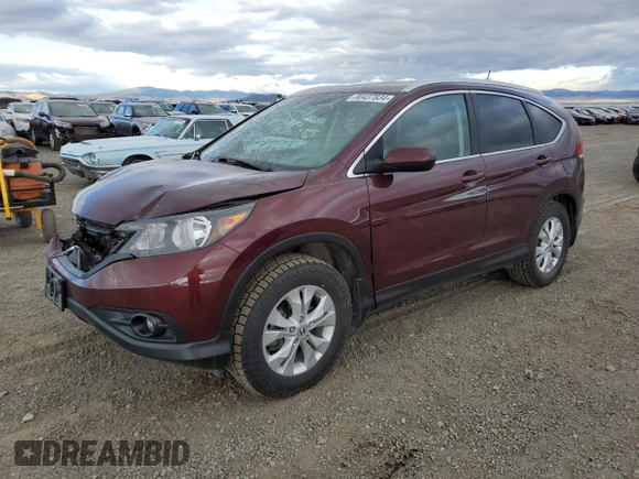 2013 Honda CR-V EX-L with VIN 5J6RM4H71DL014069, listed as a Copart auction lot 80437834 with 62,447 mi miles and Salvage Title. Bid and sale history available at carsss.com. Image 1.