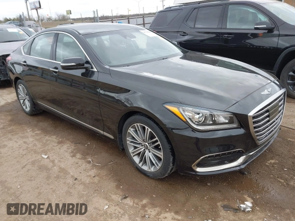 2019 Genesis G80 3.8L with VIN KMHGN4JE3KU286631, listed as a IAAI auction lot 41796968 with 25,230 mi miles and . Bid and sale history available at DreamBid. Image 1.