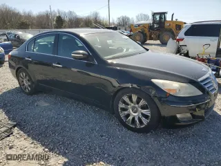2009 Hyundai Genesis with VIN KMHGC46E09U027023, listed as a Copart auction lot 48718875 with 202,834 mi miles and Salvage Title. Bid and sale history available at carsss.com. Image 4.