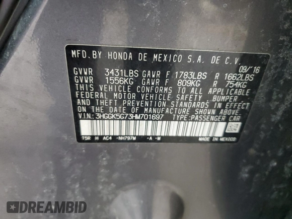 2017 Honda Fit EX with VIN 3HGGK5G73HM701697, listed as a Copart auction lot 49863495 with 74,723 mi miles and Salvage title. Bid and sale history available at DreamBid. Image 12.