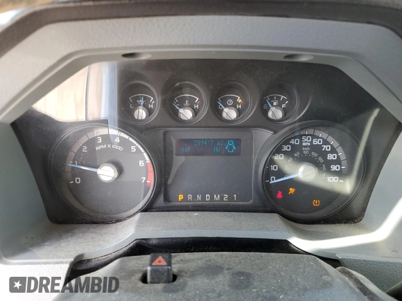 2014 Ford F-250 XL with VIN 1FT7W2B67EEB53642, listed as a Copart auction lot 58520585 with 281,417 mi miles and Salvage title. Bid and sale history available at DreamBid. Image 9.