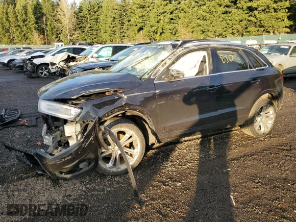 2015 Audi Q3 2.0T Prestige with VIN WA1GFCFS8FR007672, listed as a Copart auction lot 83324044 with 0 mi miles and Salvage Title. Bid and sale history available at carsss.com. Image 1.