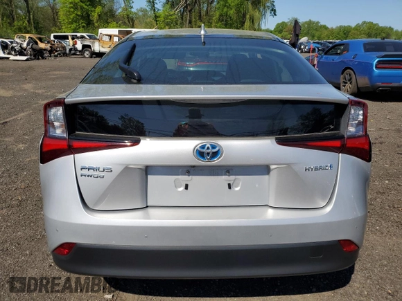 2019 Toyota Prius LE with VIN JTDL9RFU7K3002024, listed as a Copart auction lot 56579145 with 18,019 mi miles and Salvage Title. Bid and sale history available at DreamBid. Image 6.