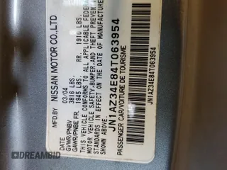 2004 Nissan 350Z Touring with VIN JN1AZ34E84T063954, listed as a Copart auction lot 54222945 with 210,394 mi miles and Salvage Title. Bid and sale history available at carsss.com. Image 12.