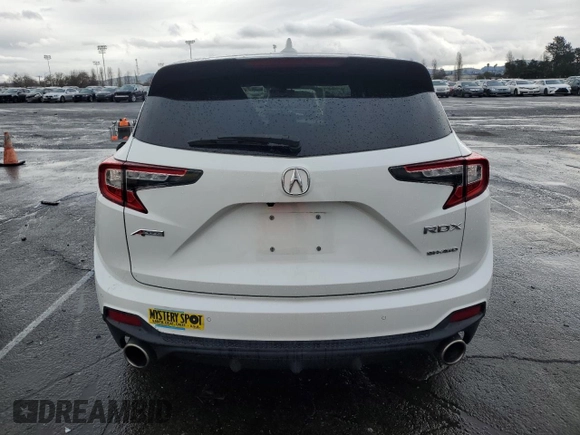 2021 Acura RDX w/A-Spec Package with VIN 5J8TC2H60ML010963, listed as a Copart auction lot 44307295 with 45,596 mi miles and Salvage Title. Bid and sale history available at carsss.com. Image 6.
