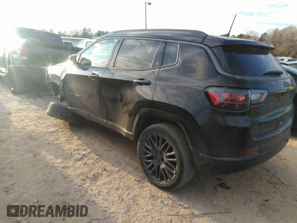 2022 Jeep Compass High Altitude with VIN 3C4NJDCB8NT121845, listed as a IAAI auction lot 41145281 with 22,848 mi miles and . Bid and sale history available at carsss.com. Image 3.
